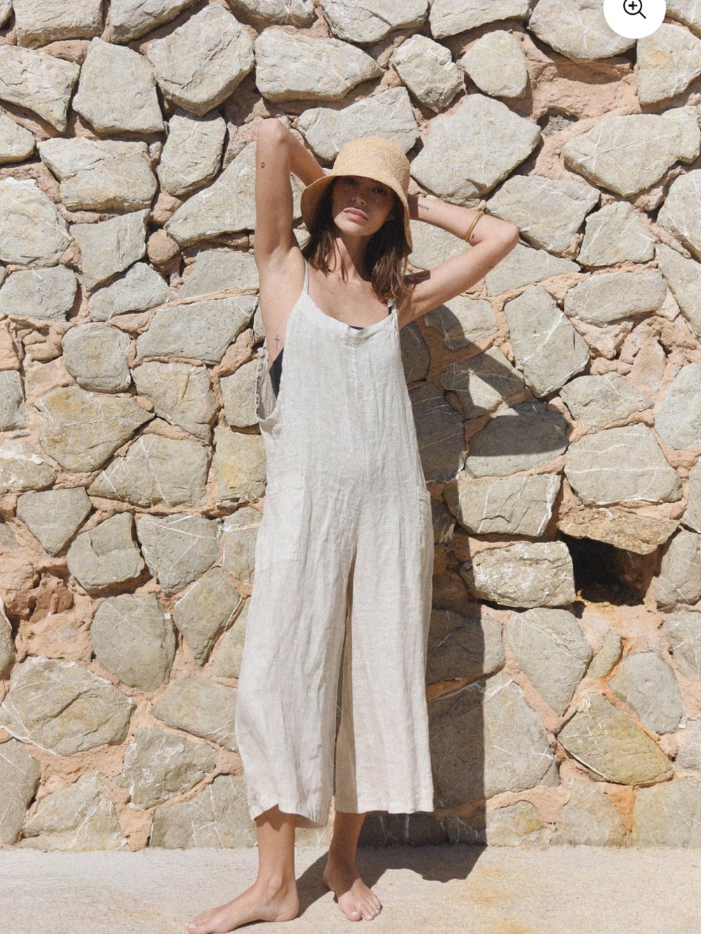 Beachwood Baby Linen Overall Moon